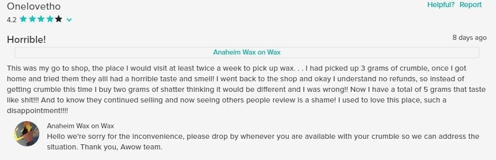 Wax on Wax Customer Review