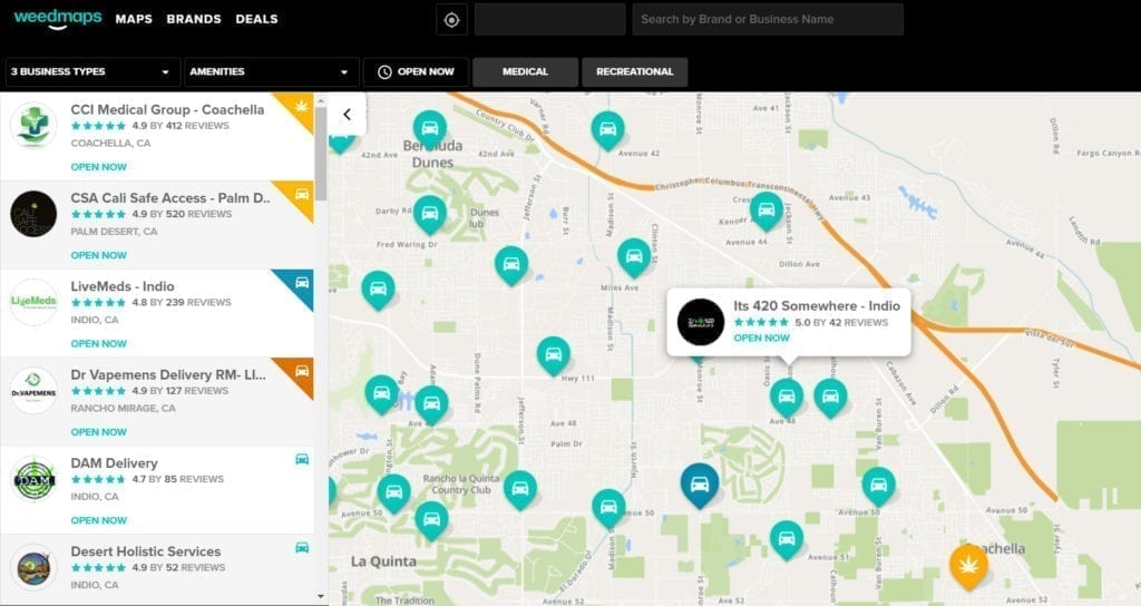 Use Weedmaps to locate dispensaries in your area!