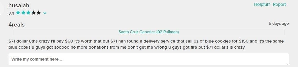 Unhappy Customer Review About Pricing At Santa Cruz Genetics