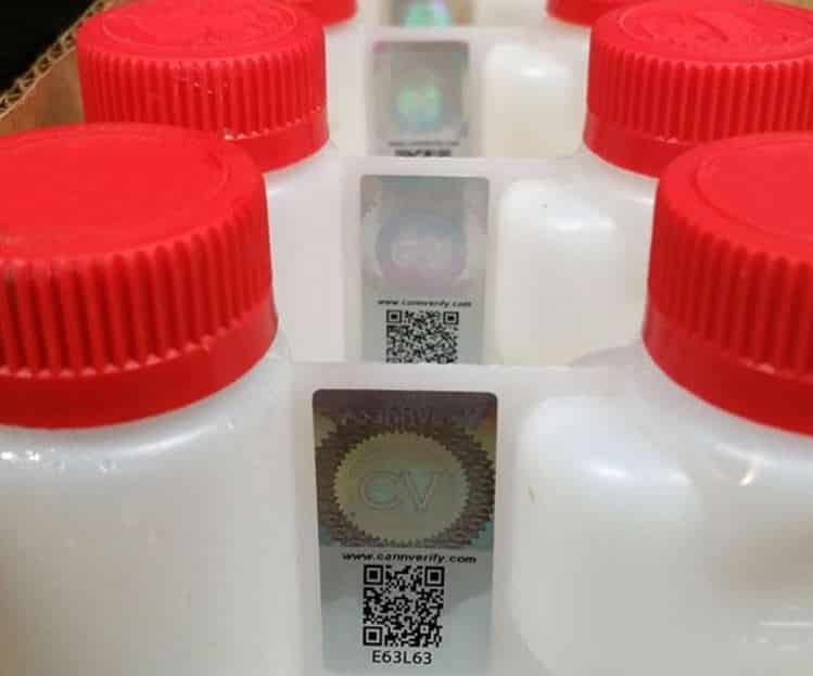 cannverify hologram serial seal bottle