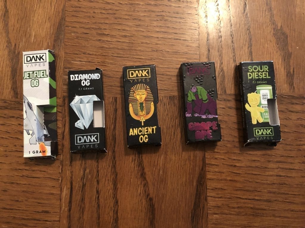 Fake Dank Vapes Carts New Packaging, Updated April 2019