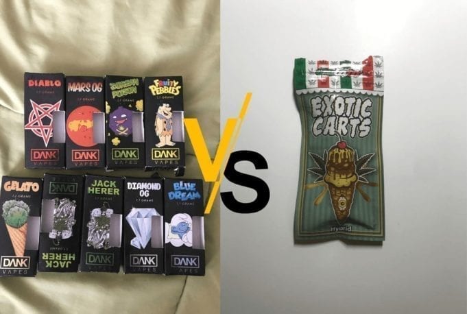 dank vapes vs exotic carts