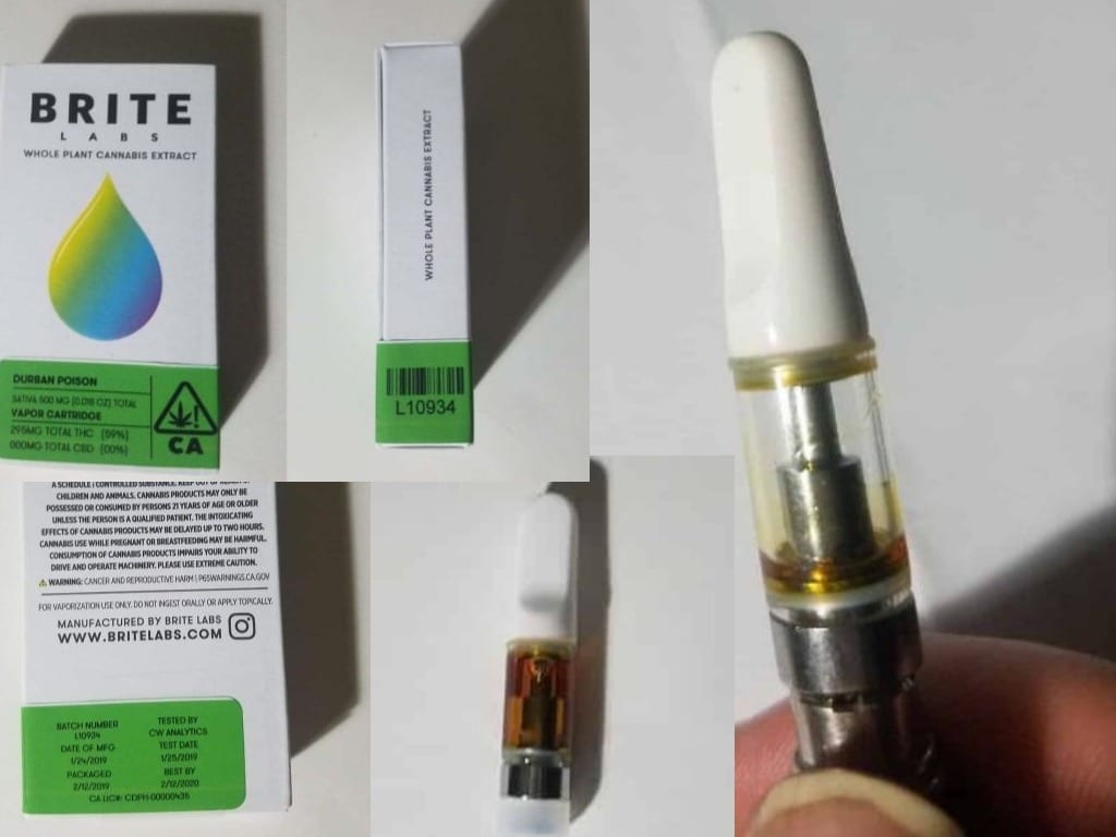 Brite Labs Cartridge Review Strong Hits, Thin Oil DabConnection