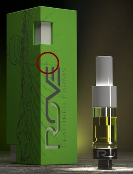 real Rove carts do have a TM after the brand name