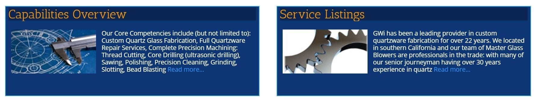capabilities and service listing