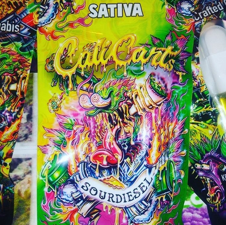 Cali Cart psychedelic packaging