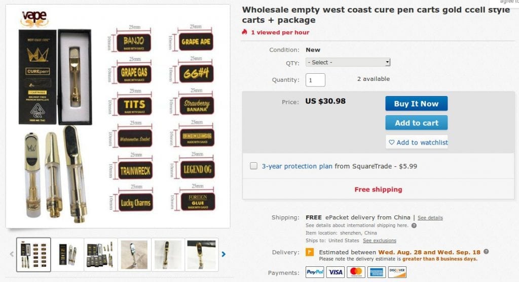 eBay WCC empty fake carts