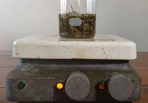 heating and stirring TCH extract