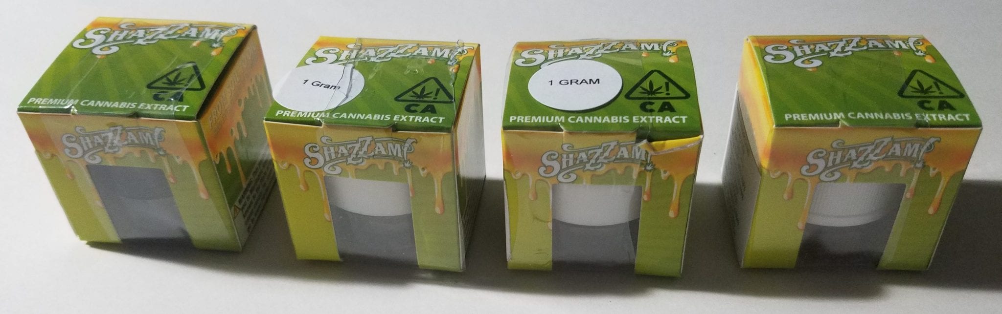 Shazzam Farms live resins in packaging