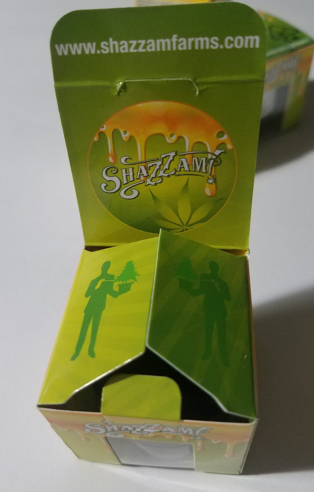 Shazzam Farms packaging open