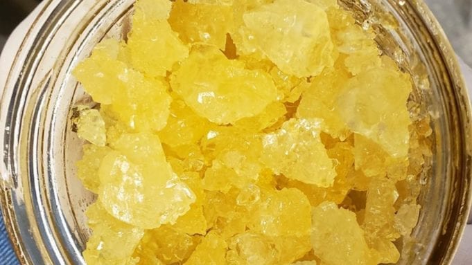a sample of live resin