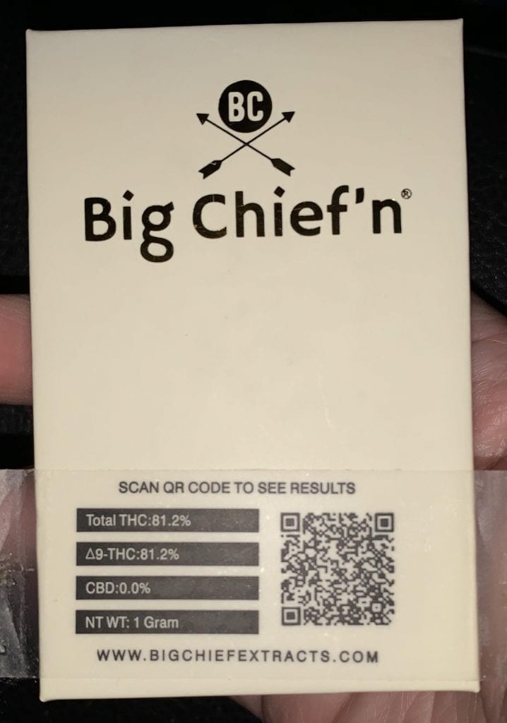 fake Big Chief package with fake QR code