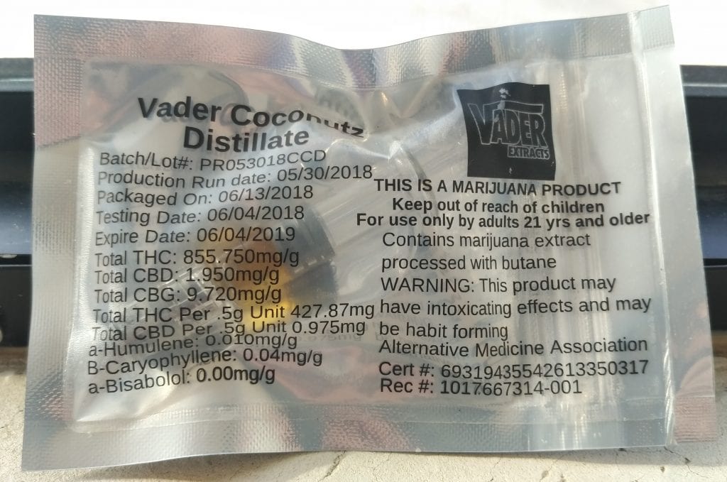 vader extracts coconutz test results