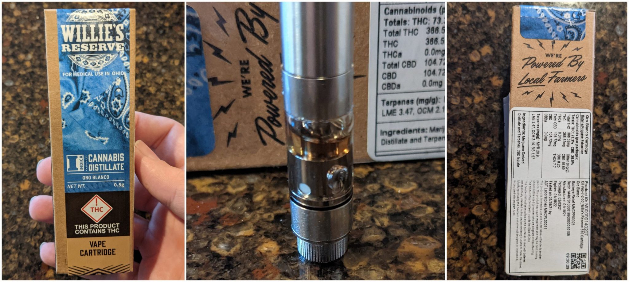 Willie’s Reserve Vape Cart Review Convenient and Decently Flavored