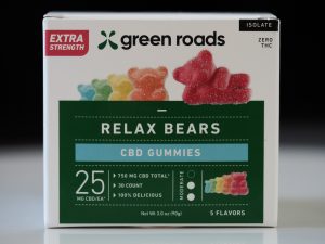 green roads relax bears cbd gummies box