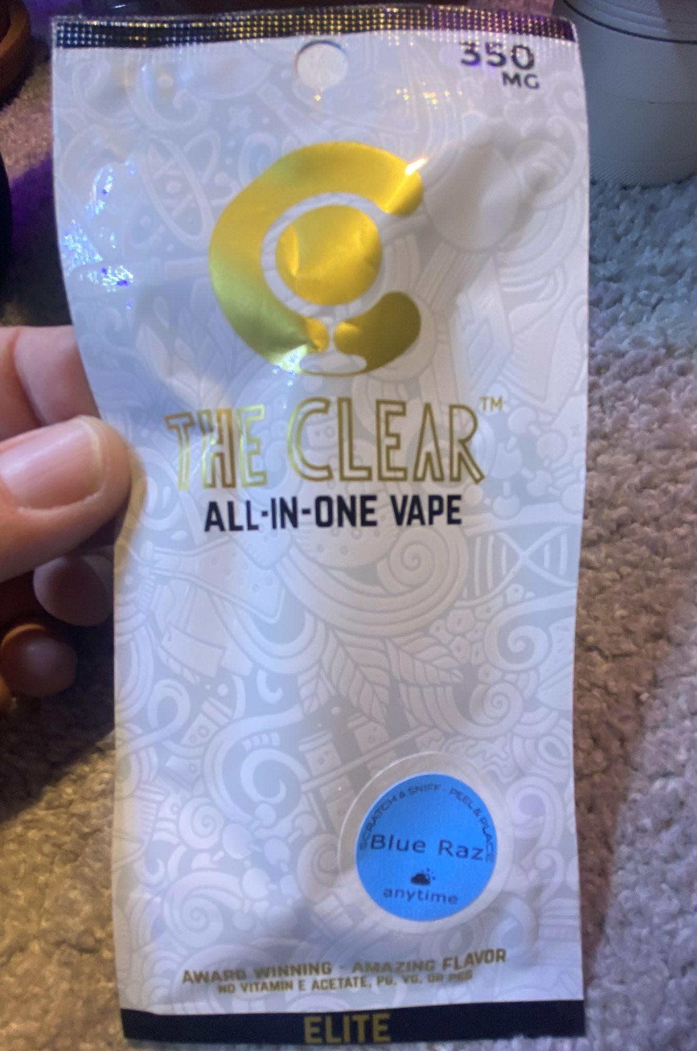 the clear disposable pack